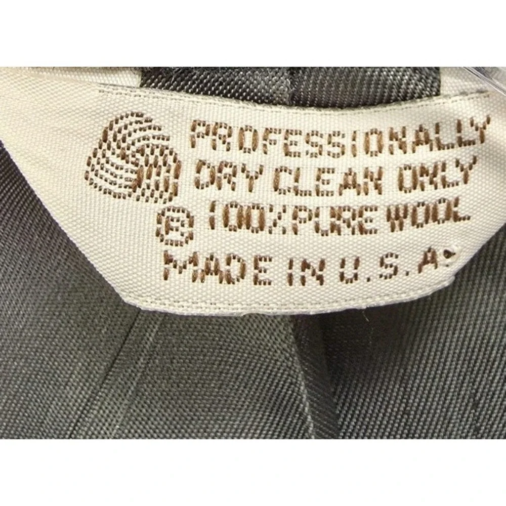 New England Herringbone Grey Tweed Sportcoat Mens Size 40L 100% Wool Made In USA